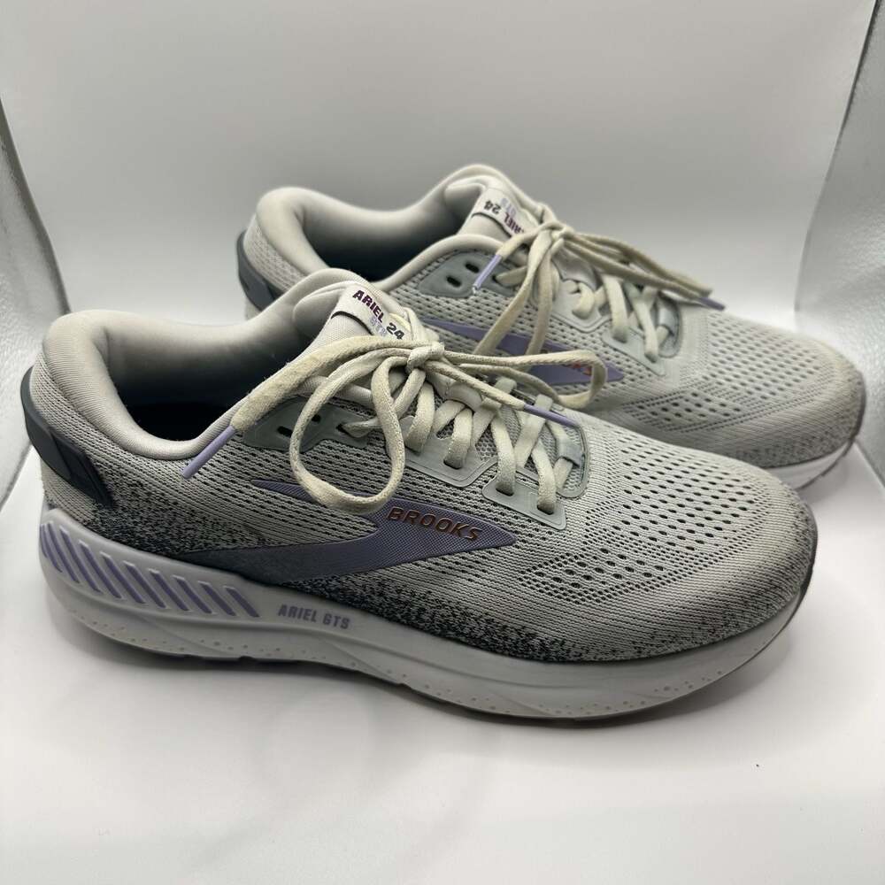 Brooks Women's Ariel GTS 24 Running Shoes in Mercury/Ebony/Sweet Lavender